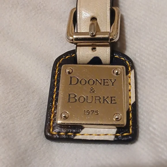 Dooney & Bourke Cream, Black & Brown Keychain - Picture 3 of 6